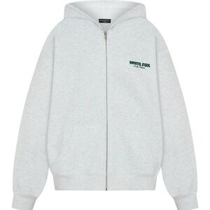 White Fox Boutique Gray Zip-Up Hoodie